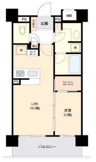 グランスイート文京小桜 503号室 間取り図