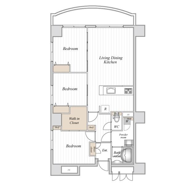 コロネード春日 405号室 間取り図