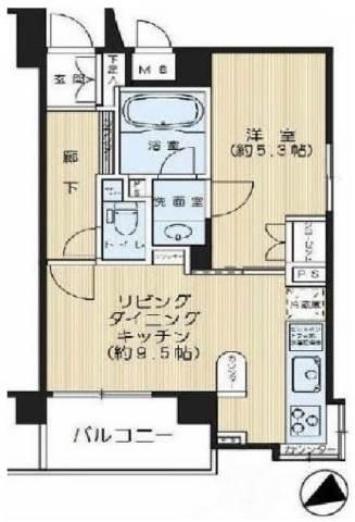 ラヴェンナ文京富坂 504号室 間取り図