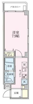 小石川テラス 203号室 間取り図