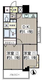NICEアーバン千駄木（ナイスアーバン千駄木） 207号室 間取り図
