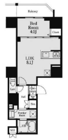 S-RESIDENCE御茶ノ水　(エスレジデンス御茶ノ水)間取り図