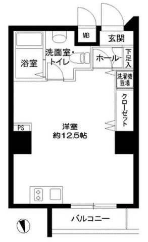 プライマル文京小石川（旧リエス小石川） 203号室 間取り図