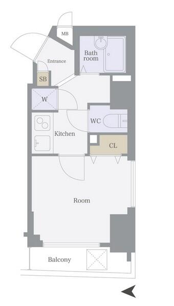 ブライズ後楽園 1002号室 間取り図
