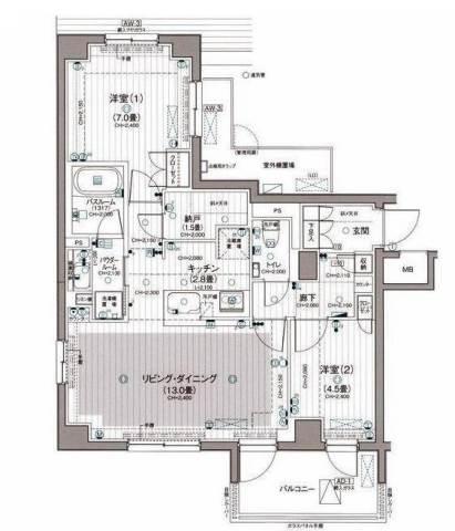パレステージ文京江戸川橋間取り図