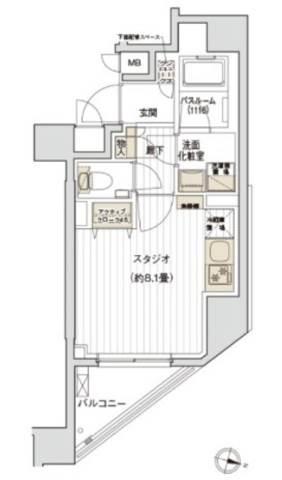 デュオヴェール飯田橋間取り図