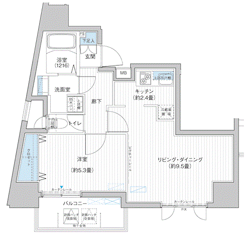 カーサラスク目白台 404号室 間取り図