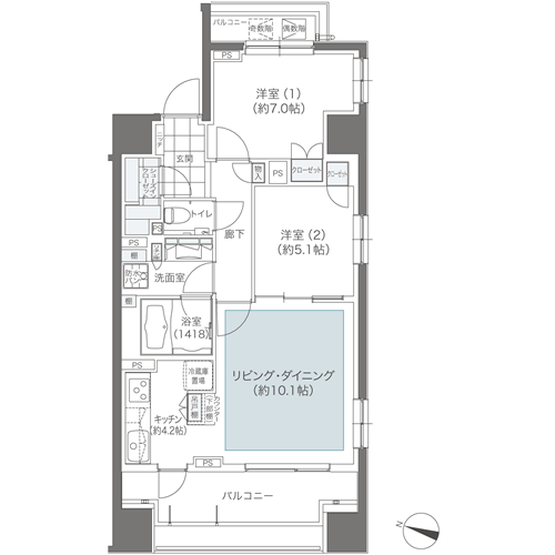 メゾンカルム本郷間取り図