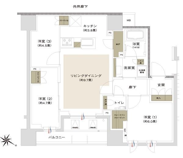 グローリオ文京東大前ヒルズ間取り図