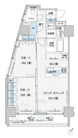 ヒューリックレジデンス駒込間取り図