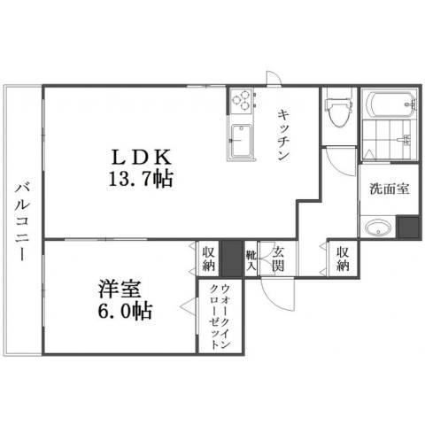 T.O.Koishikawa 302号室 間取り図