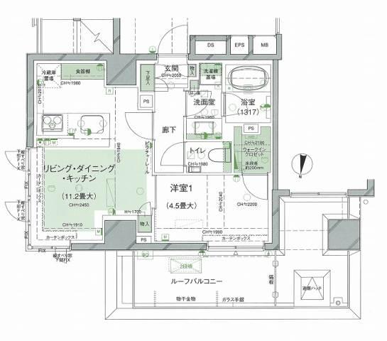 ブランズ文京小石川パークフロント間取り図