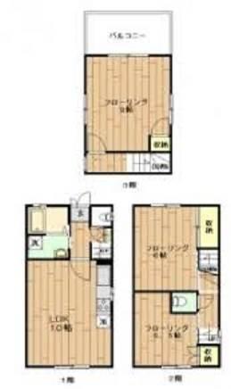 横寺町貸家間取り図