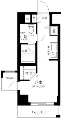 アーバンファースト神楽坂 201号室 間取り図