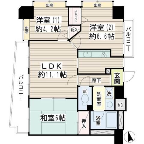 NICEアーバン千駄木　（ナイスアーバン千駄木）間取り図