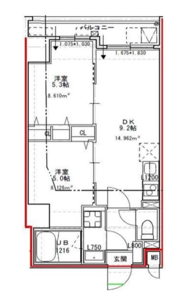 S－RESIDENCE（エスレジデンス）文京小石川 203号室 間取り図