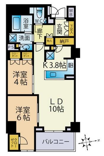 Brillia文京江戸川橋 203号室 間取り図