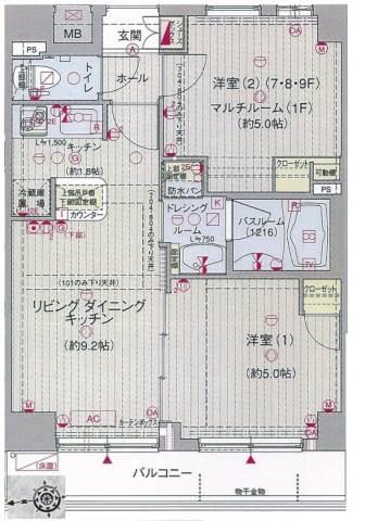 エステムプラザ神楽坂 North Residence間取り図
