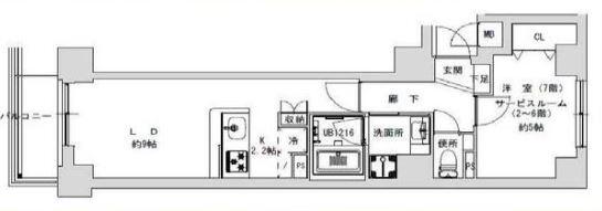 プライマル千石 501号室 間取り図