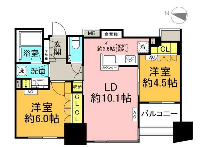 パークホームズ本郷東大前 502号室 間取り図