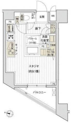 デュオヴェール飯田橋間取り図