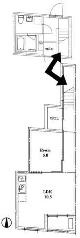 デュプレクス白山　～DUPLEX 白山～ 206号室 間取り図