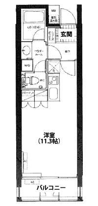 カーサ・デル・ソル小石川 402号室 間取り図