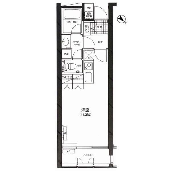 カーサ・デル・ソル小石川 202号室 間取り図