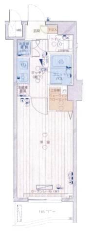 プロフ小石川後楽園 703号室 間取り図