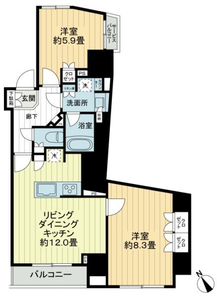 ベルドゥムール文京小石川間取り図