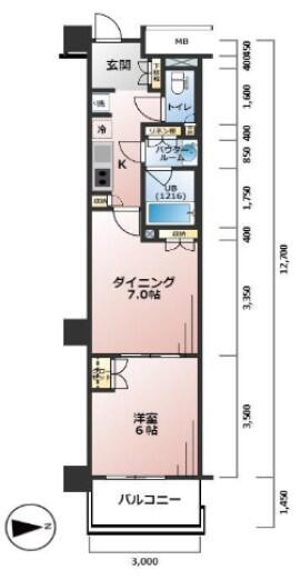 パレステージ文京江戸川橋 303号室 間取り図