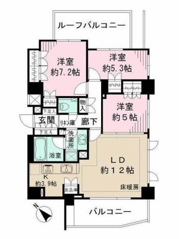 BELISTA小石川竹早町間取り図