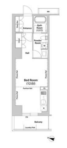 飯田橋ガーデンフラッツ　～Iidabashi Garden Flats～間取り図