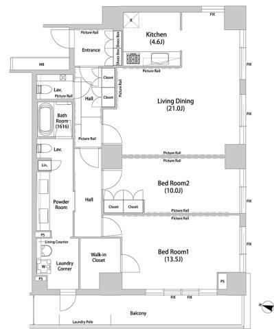 飯田橋ガーデンフラッツ～Iidabashi Garden Flats～間取り図