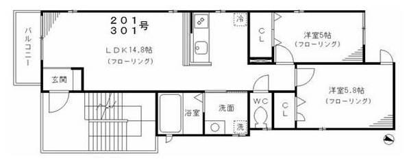 メゾンドヴィル間取り図