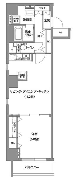 ドミール青柳 701号室 間取り図