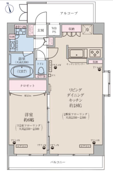 アーバンツリー白山間取り図
