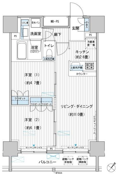 ヒューリックレジデンス駒込間取り図