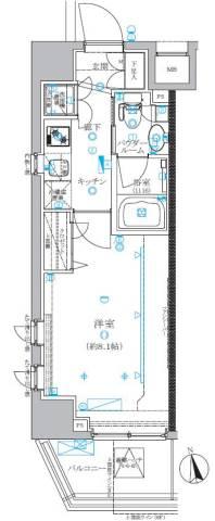 クレイシア新宿パークコンフォート間取り図