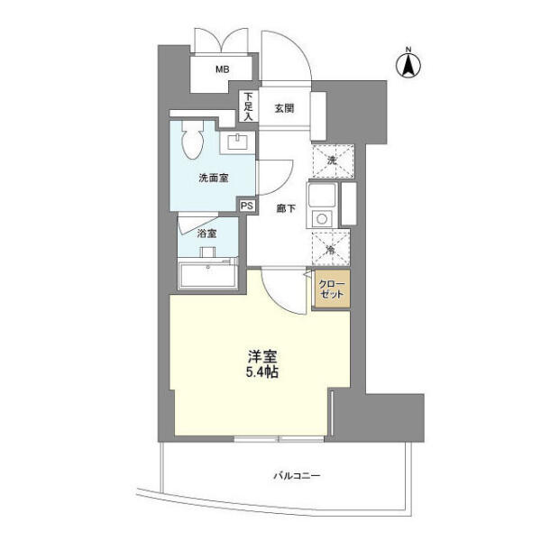 アルモニー御茶ノ水 804号室 間取り図