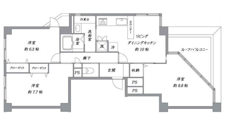 ビスタ竹早間取り図