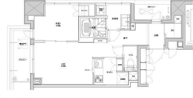 ADONIS（アドニス） 7001号室 間取り図