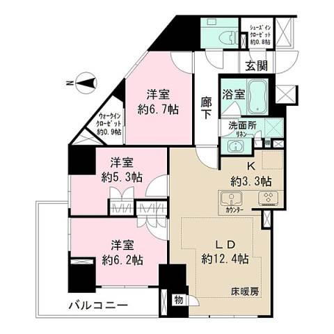 ザ・パークハウス小石川後楽園間取り図