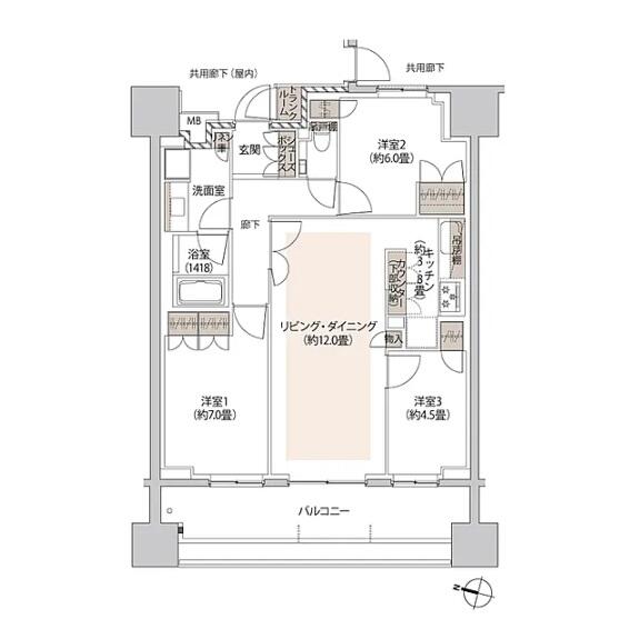 ザ・パークハウス本郷 804号室 間取り図