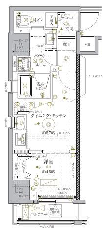 クレイシア秋葉原ラグゼスウィート間取り図