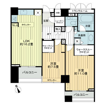 レジデンシア春日安藤坂間取り図
