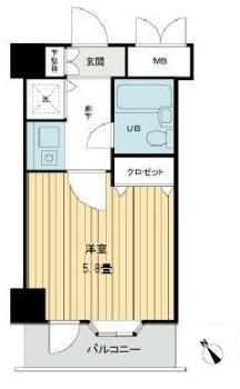 グラチアトルリ GRAZIA TORRI 702号室 間取り図