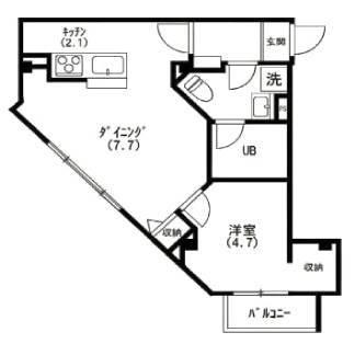 プランドール小石川 302号室 間取り図