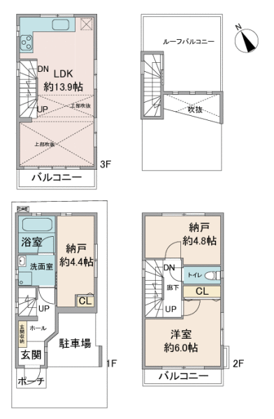 小石川3丁目戸建間取り図