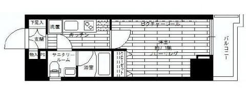 ステージファースト本郷 1001号室 間取り図